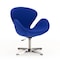 Manhattan Comfort Raspberry Adjustable Swivel Chair in Blue and Polished Chrome, PK2 2-AC038-BL - alternate 2